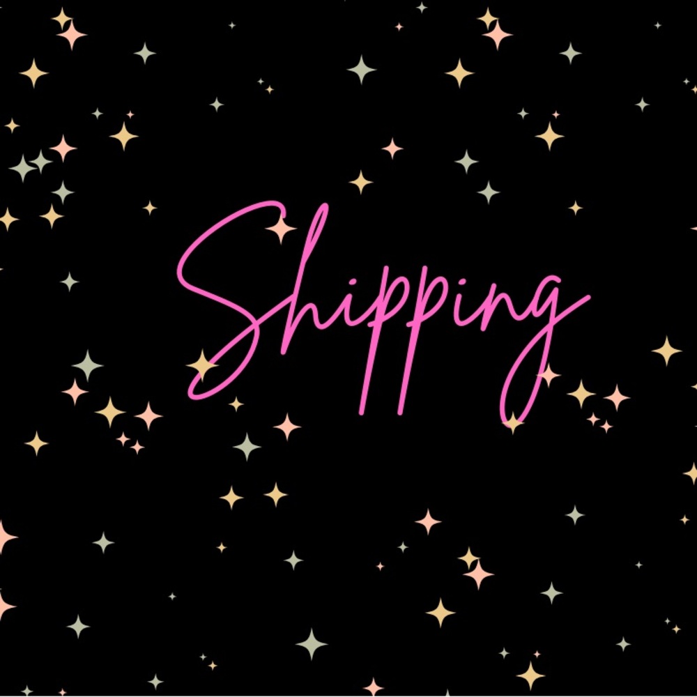 Pink Script 'Shipping' Decorative Graphic Print